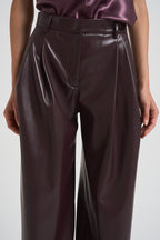 Pantalone in eco pelle donna T180471E CABERNET THE ANDAMANE 