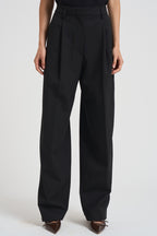 Pantalone donna in lana C3104 W0206BLACK THE LATEST 