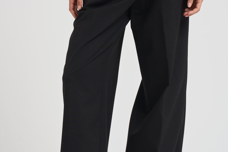 Pantalone donna in lana C3104 W0206BLACK THE LATEST 