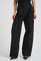 Pantalone donna in lana C3104 W0206BLACK THE LATEST 