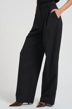 Pantalone donna in lana C3104 W0206BLACK THE LATEST 