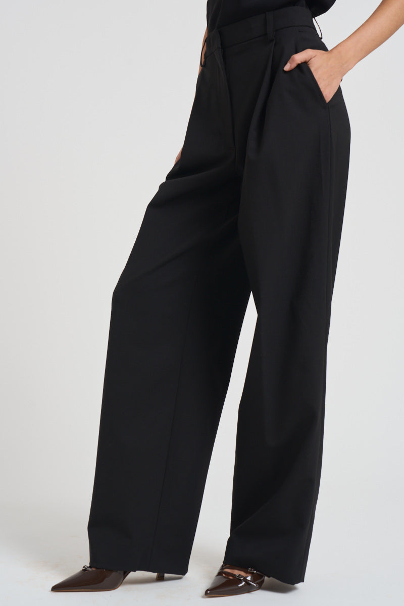 Pantalone donna in lana C3104 W0206BLACK THE LATEST 