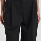 Pantalone donna in lana C3104 W0206BLACK THE LATEST 