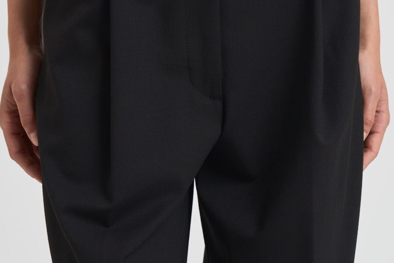 Pantalone donna in lana C3104 W0206BLACK THE LATEST 