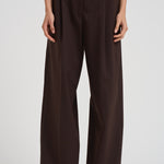 Pantaloni a gamba larga donna C3104 W0206BROWN THE LATEST 