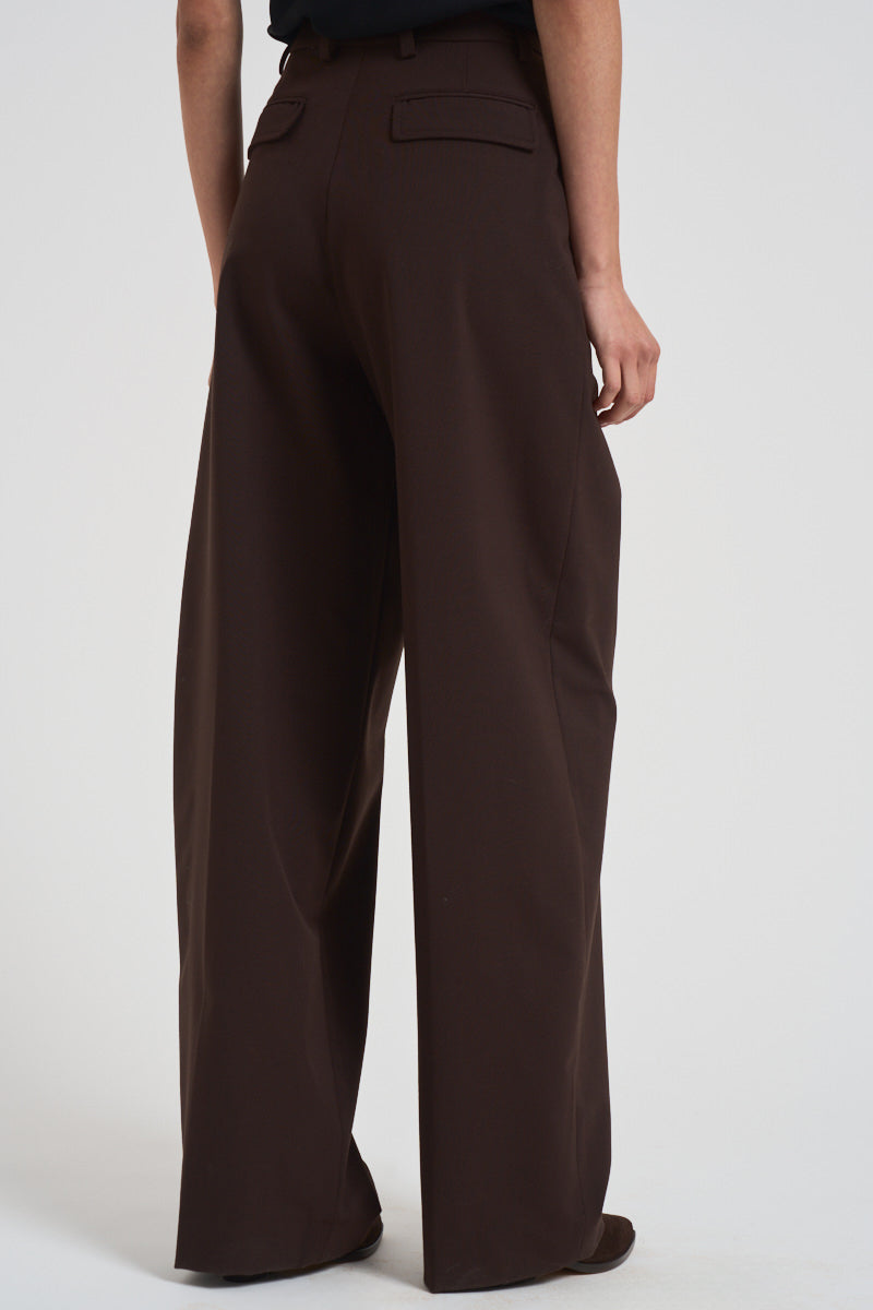 Pantaloni a gamba larga donna C3104 W0206BROWN THE LATEST 