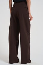 Pantaloni a gamba larga donna C3104 W0206BROWN THE LATEST 