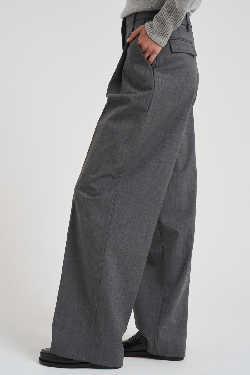 Pantaloni a gamba larga donna C3104 W0206MEDIUMGREY THE LATEST 