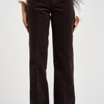 Pantaloni donna in velluto a coste marrone scuro 7U4N0V64 1LP 7 for all Mankind 