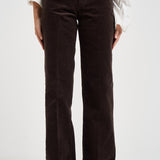 Pantaloni donna in velluto a coste marrone scuro 7U4N0V64 1LP 7 for all Mankind 