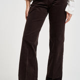 Pantaloni donna in velluto a coste marrone scuro 7U4N0V64 1LP 7 for all Mankind 