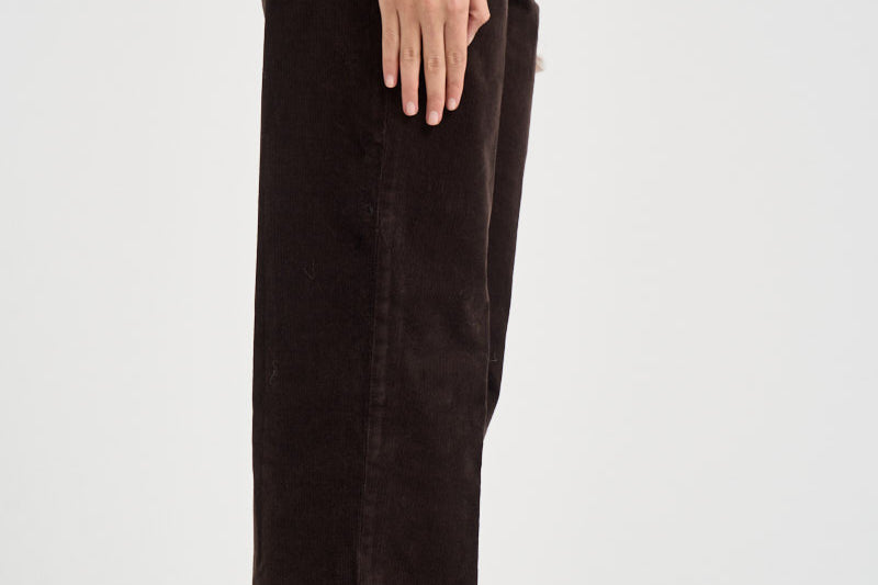 Pantaloni donna in velluto a coste marrone scuro 7U4N0V64 1LP 7 for all Mankind 
