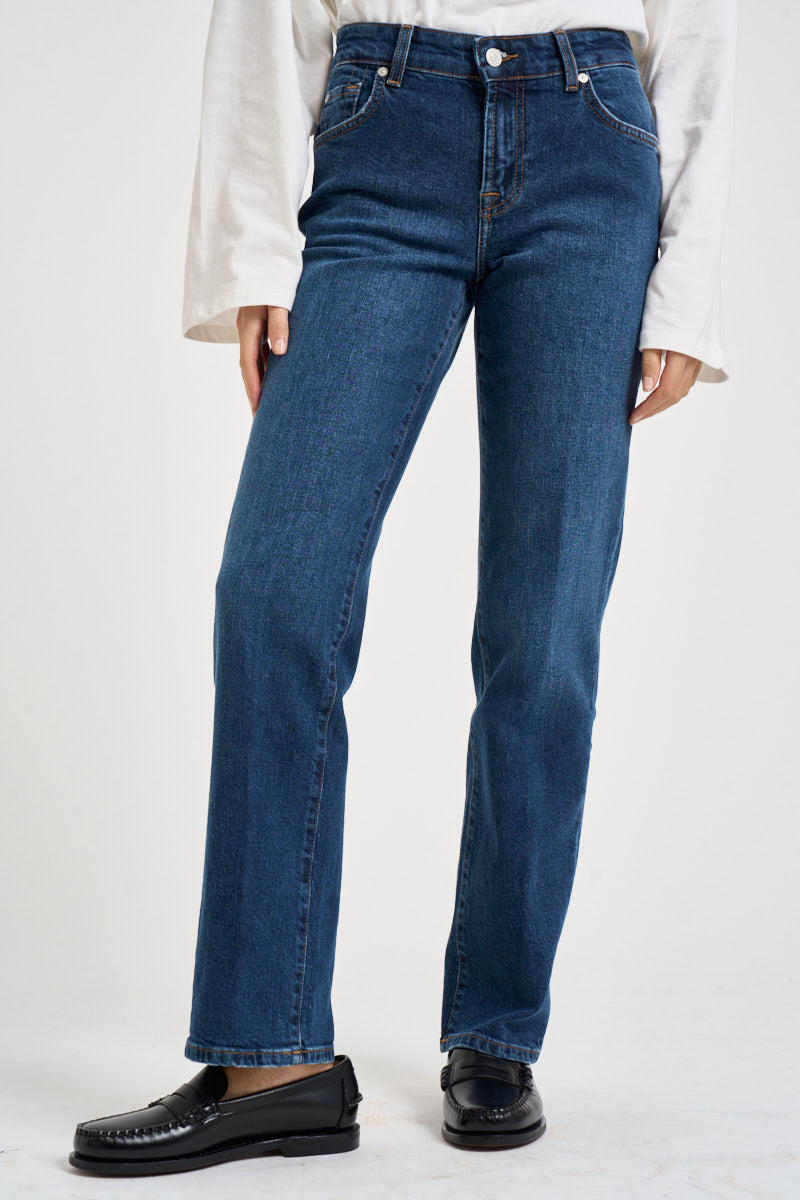 Jeans donna Calie straight in blu 7UC90B86 3NH 7 for all Mankind 