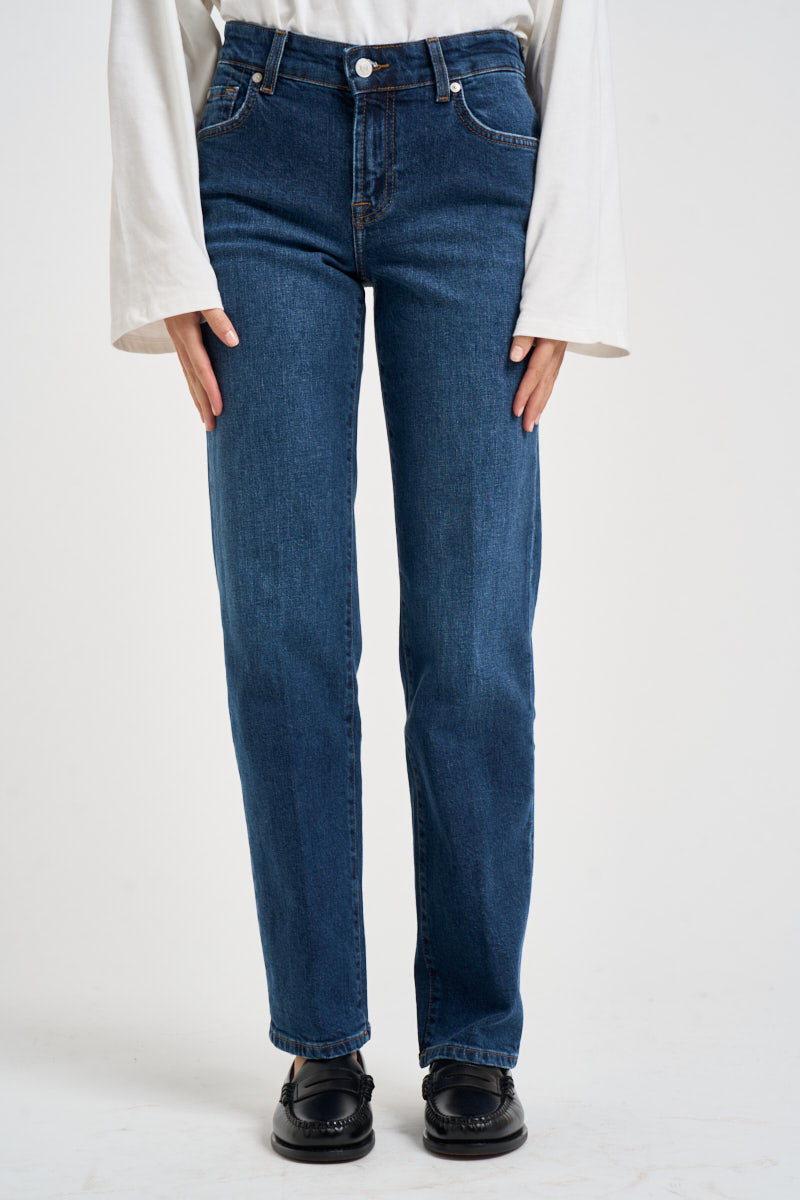 Jeans donna Calie straight in blu 7UC90B86 3NH 7 for all Mankind 