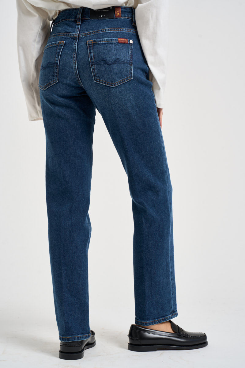 Jeans donna Calie straight in blu 7UC90B86 3NH 7 for all Mankind 