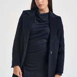 Cappotto donna lungo monopetto blu notte EOS DEBORA21BLU ACCADEMIE TESSILI 