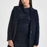 Cappotto donna lungo monopetto blu notte EOS DEBORA21BLU ACCADEMIE TESSILI 