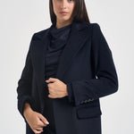 Cappotto donna lungo monopetto blu notte EOS DEBORA21BLU ACCADEMIE TESSILI 