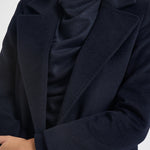 Cappotto donna lungo monopetto blu notte EOS DEBORA21BLU ACCADEMIE TESSILI 