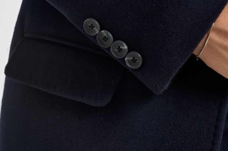 Cappotto donna lungo monopetto blu notte EOS DEBORA21BLU ACCADEMIE TESSILI 