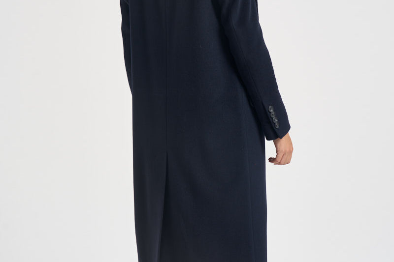Cappotto donna lungo monopetto blu notte EOS DEBORA21BLU ACCADEMIE TESSILI 