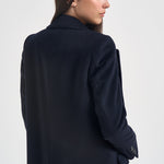 Cappotto donna lungo monopetto blu notte EOS DEBORA21BLU ACCADEMIE TESSILI 