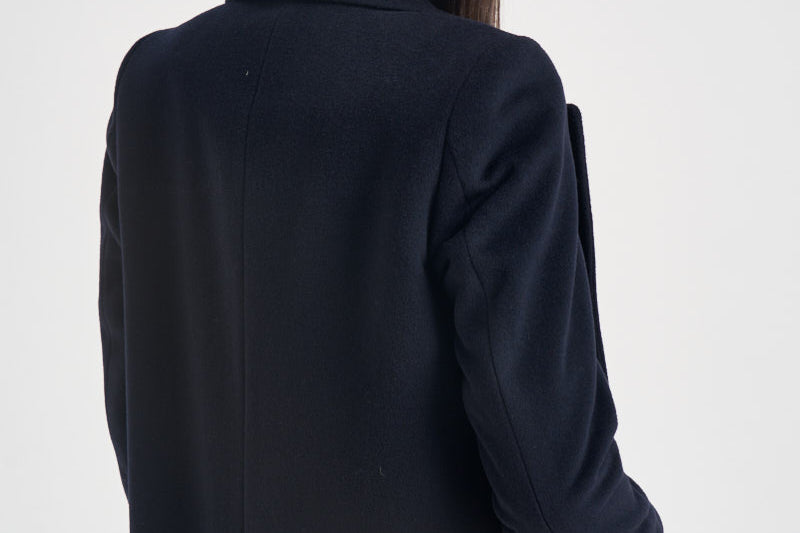 Cappotto donna lungo monopetto blu notte EOS DEBORA21BLU ACCADEMIE TESSILI 