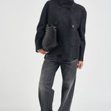 Picot donna corto over antracite FREIA LANA JERSEYANTRACITE104 ACCADEMIE TESSILI 