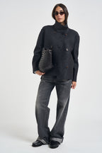Picot donna corto over antracite FREIA LANA JERSEYANTRACITE104 ACCADEMIE TESSILI 