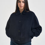 Cappotto donna corto blu navy GRETA NAVY ACCADEMIE TESSILI 