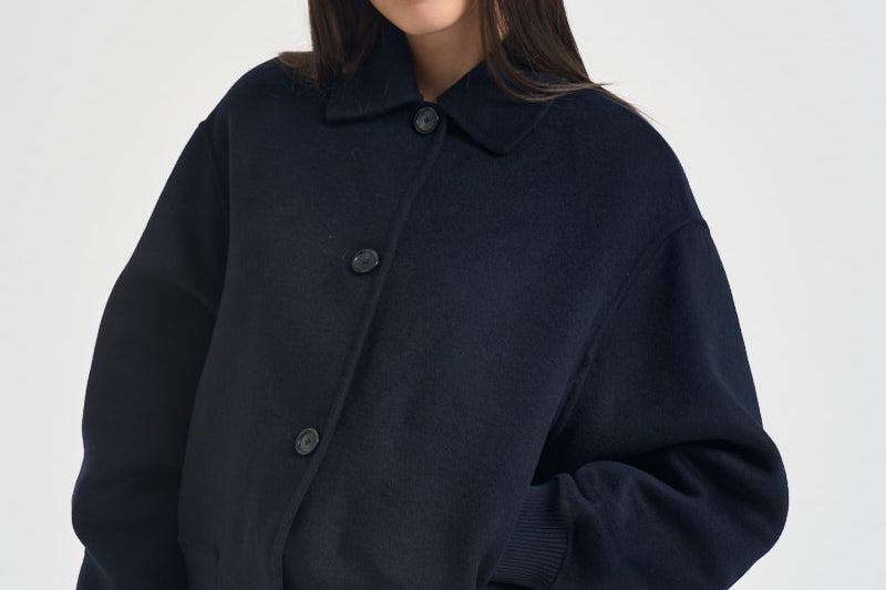 Cappotto donna corto blu navy GRETA NAVY ACCADEMIE TESSILI 