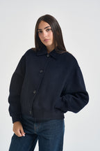 Cappotto donna corto blu navy GRETA NAVY ACCADEMIE TESSILI 