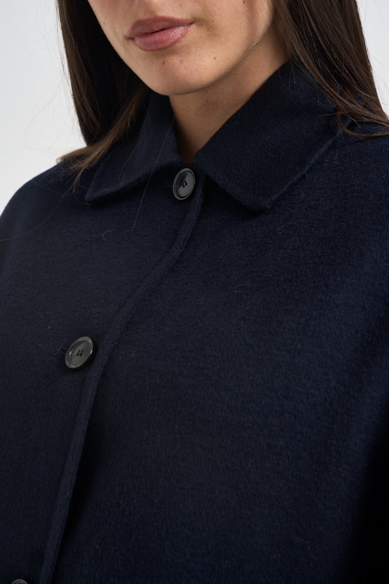 Cappotto donna corto blu navy GRETA NAVY ACCADEMIE TESSILI 
