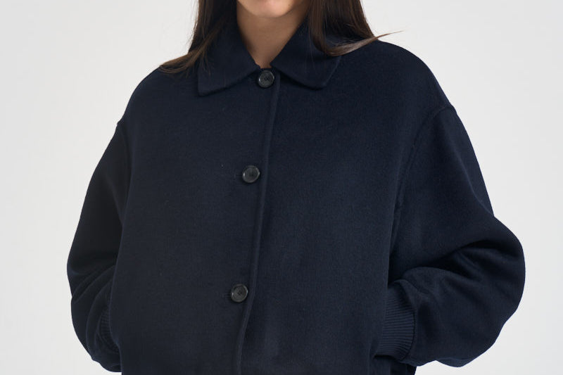 Cappotto donna corto blu navy GRETA NAVY ACCADEMIE TESSILI 