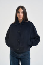 Cappotto donna corto blu navy GRETA NAVY ACCADEMIE TESSILI 