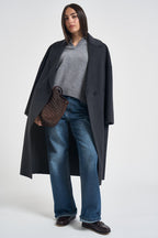 Cappotto donna lungo grigio antracite JESSICA ANTRACITE ACCADEMIE TESSILI 