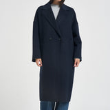 Cappotto donna lungo blu navy JESSICA NAVY ACCADEMIE TESSILI 