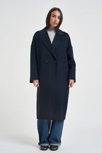 Cappotto donna lungo blu navy JESSICA NAVY ACCADEMIE TESSILI 