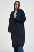 Cappotto donna lungo blu navy JESSICA NAVY ACCADEMIE TESSILI 