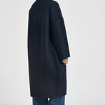 Cappotto donna lungo blu navy JESSICA NAVY ACCADEMIE TESSILI 