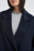 Cappotto donna lungo blu navy JESSICA NAVY ACCADEMIE TESSILI 