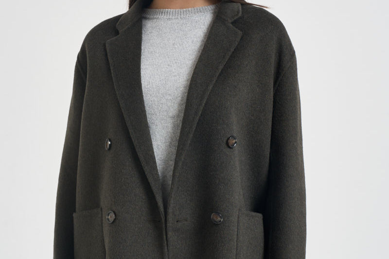 Blazer donna doppiopetto verde oliva MERYL DARKGREEN ACCADEMIE TESSILI 