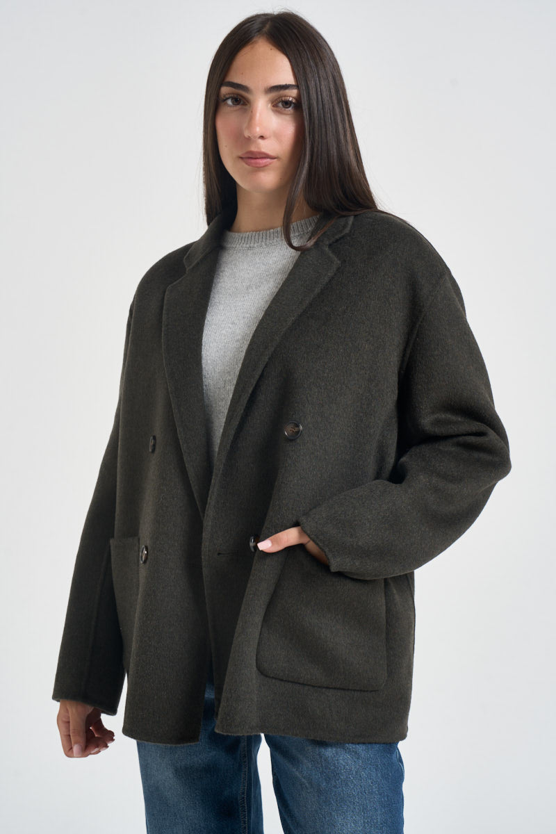 Blazer donna doppiopetto verde oliva MERYL DARKGREEN ACCADEMIE TESSILI 