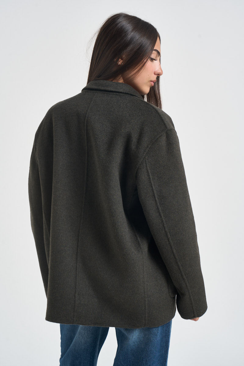 Blazer donna doppiopetto verde oliva MERYL DARKGREEN ACCADEMIE TESSILI 
