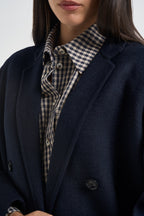 Cappotto donna corto doppiopetto blu navy MERYL NAVY ACCADEMIE TESSILI 