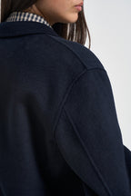 Cappotto donna corto doppiopetto blu navy MERYL NAVY ACCADEMIE TESSILI 