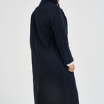 Cappotto donna lungo doppiopetto blu notte MYRNA DEBORA21BLU ACCADEMIE TESSILI 