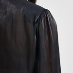 Camicia donna in raso con fiocco nera 17135 NERO ACTUALEE 
