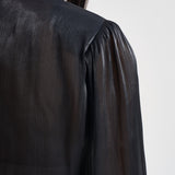 Camicia donna in raso con fiocco nera 17135 NERO ACTUALEE 