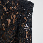 Abito donna lungo in pizzo con paillettes nero 2611AB NERO ACTUALEE 